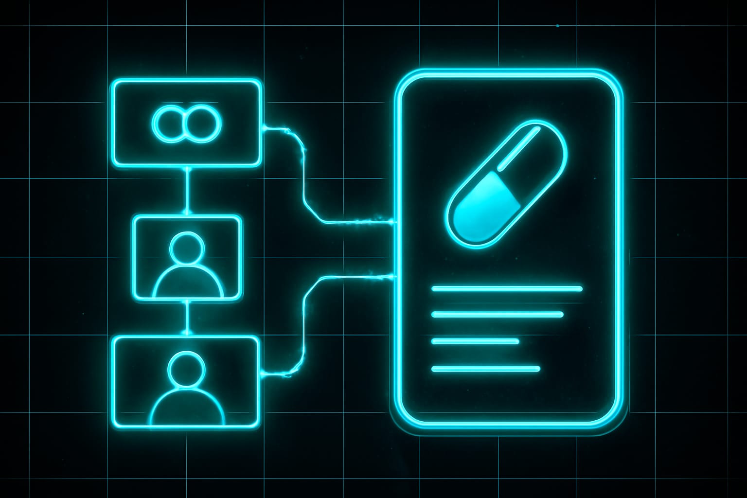 Editorial illustration in cyberpunk-neon style depicting a cyberpunk-neon side-by-side of Reference between resources vs a contained child resource
